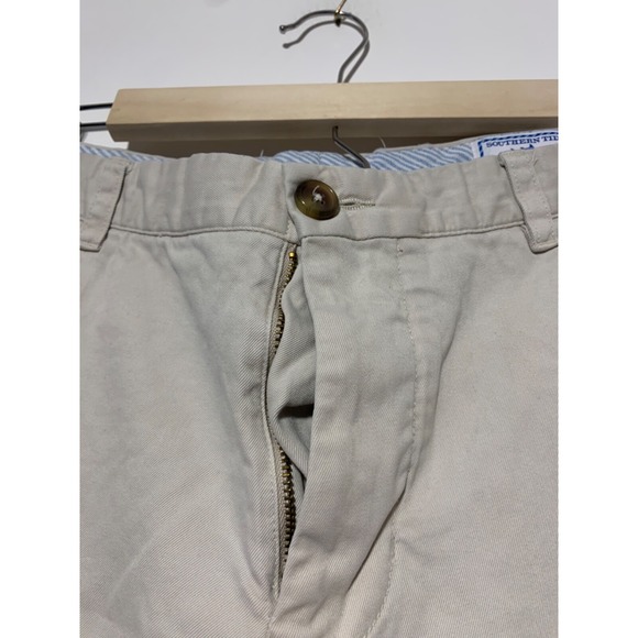 Southern Tide Mens Size 32 Tan Flat Front Pima Cotton Modal Blend Shorts Wear - Picture 3 of 12